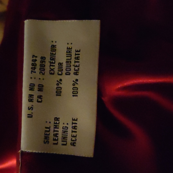 Red Andrew Mars. Full grain leather bamber jacket.As new. - Picture 5 of 5